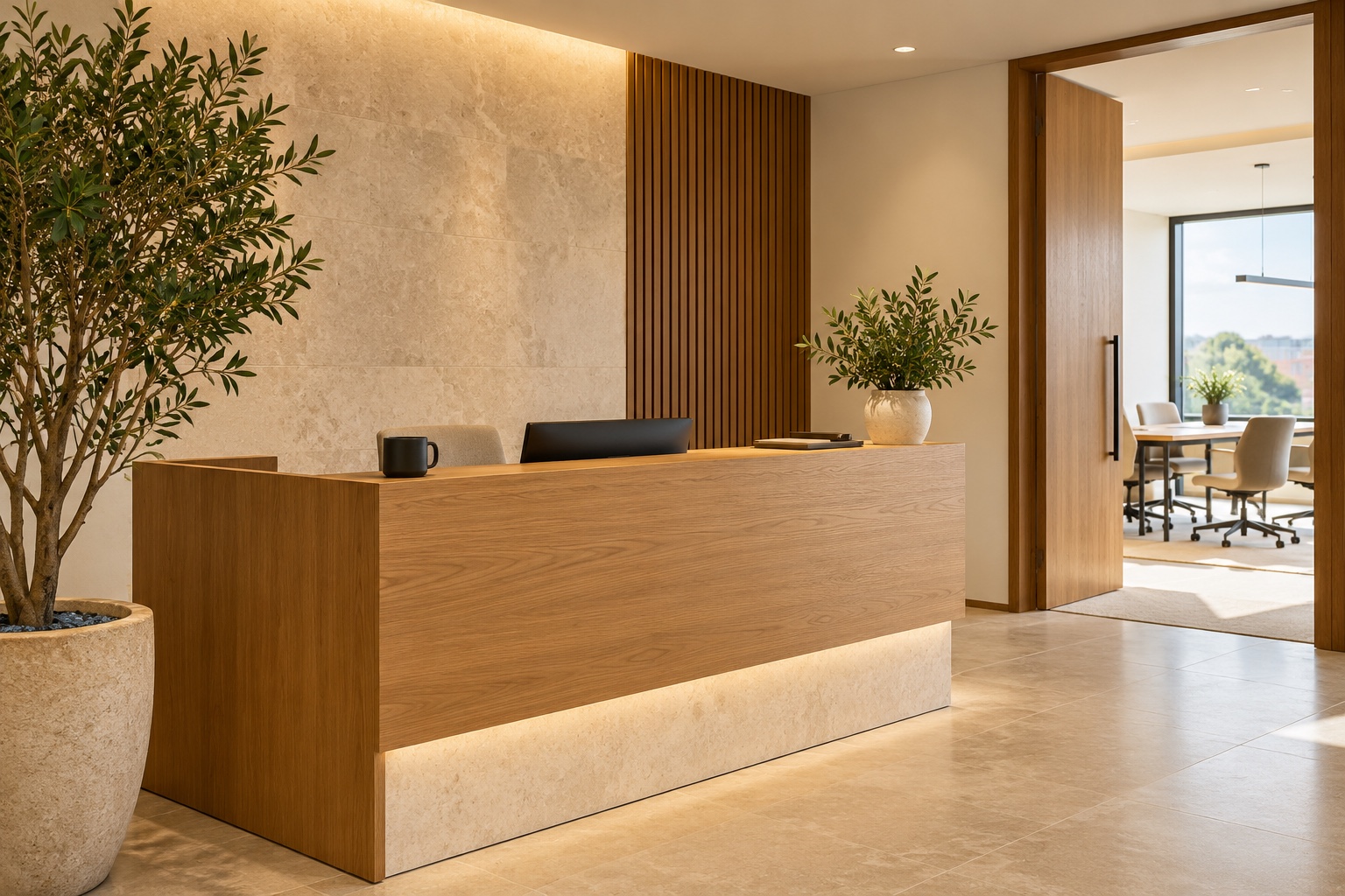 Espaço de trabalho acolhedor